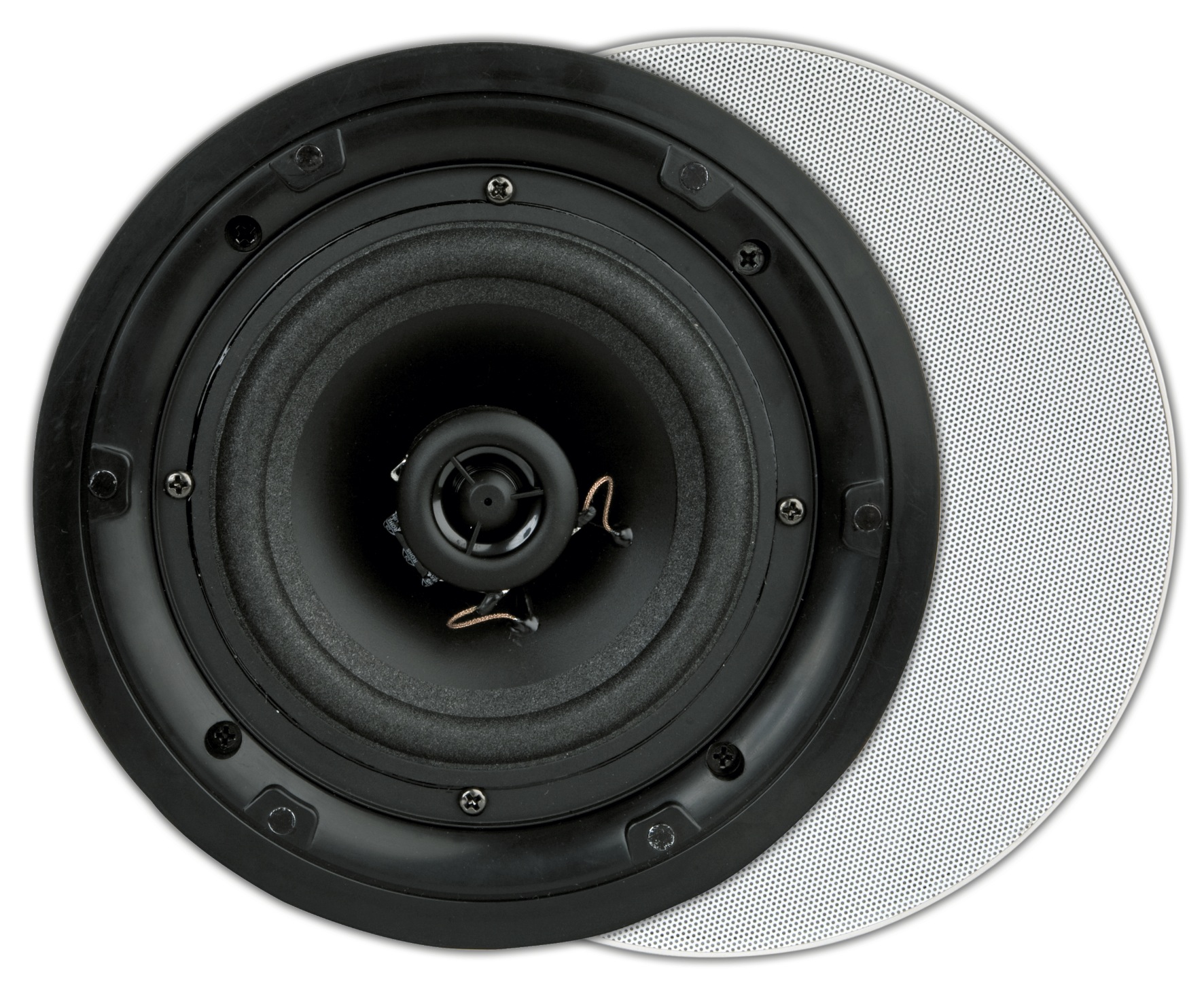 ArtSound - FL620, flat, 2 weg inbouw LS, rond, 80W, wit (2pc) - 00001335
