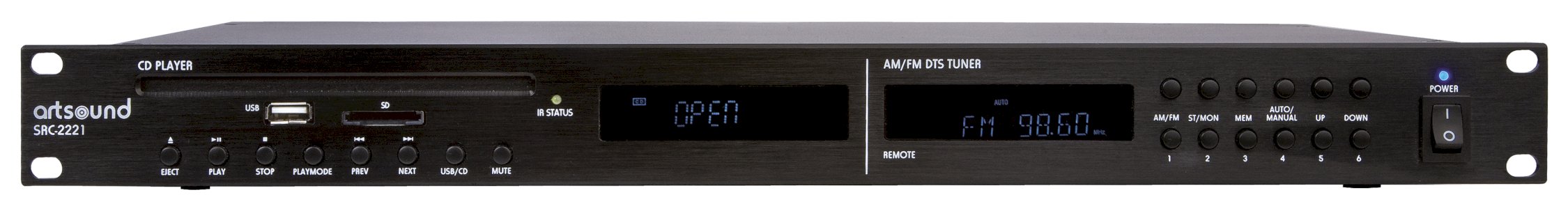ArtSound - SRC 2221, 19" CD/FM/BT met USB/SD MP3 - 00007418