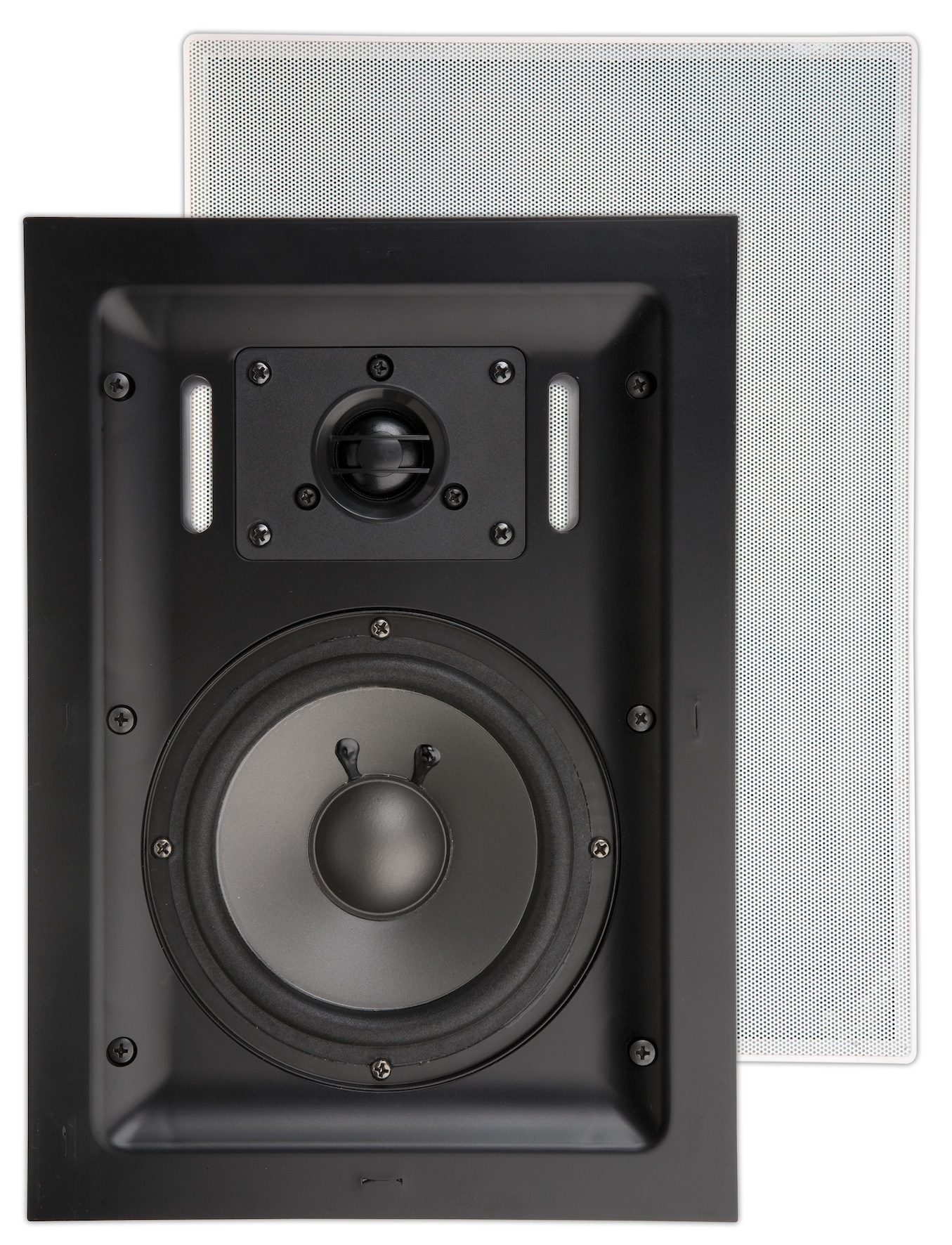 ArtSound - FL301, flat, 2 weg inbouw LS, rechth., 80W, wit (2pc) - 00001336