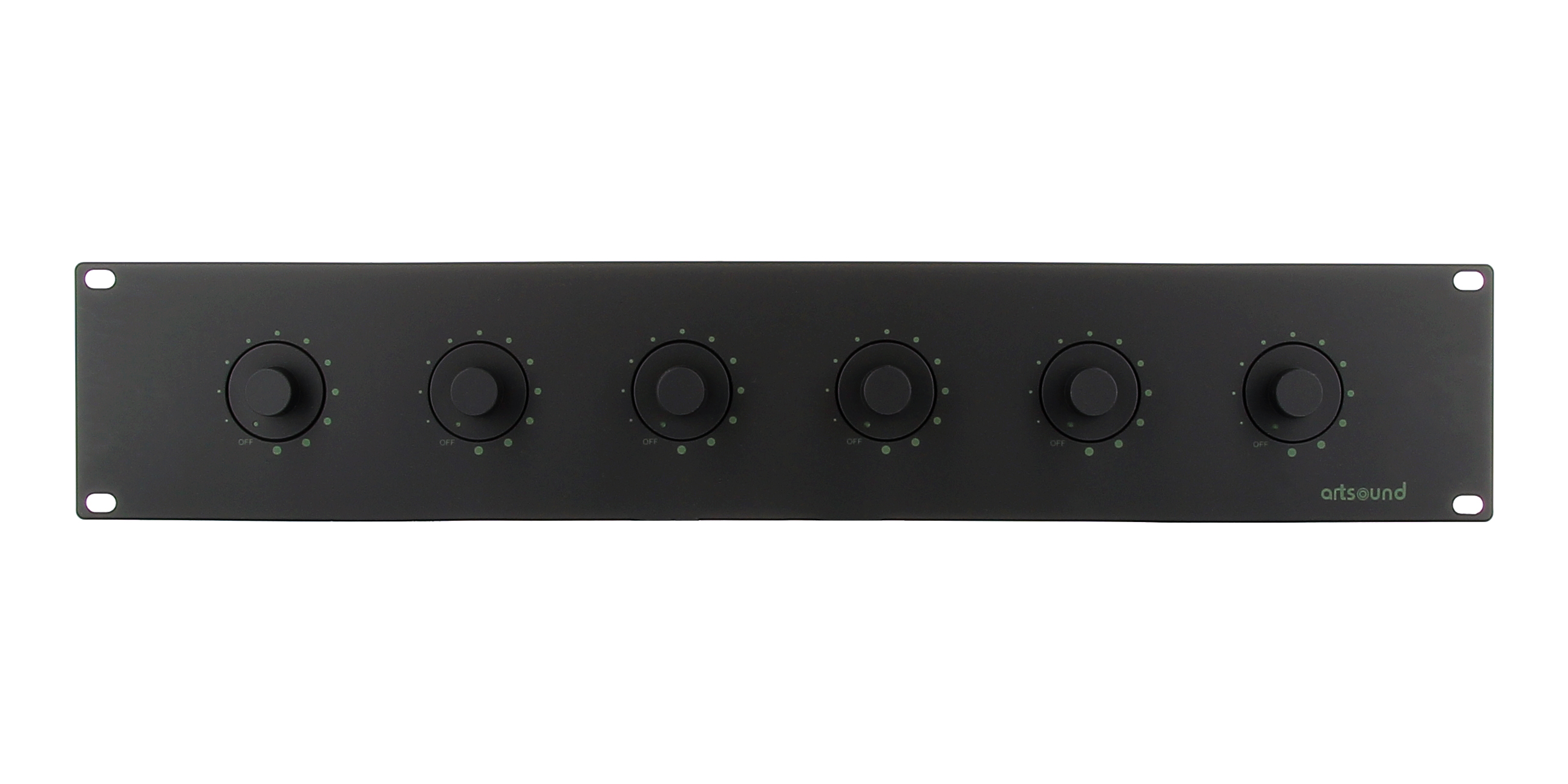 ArtSound - SVC6.2T, 6x 100W volume regelaar 100V, 19", zwart - 00011356