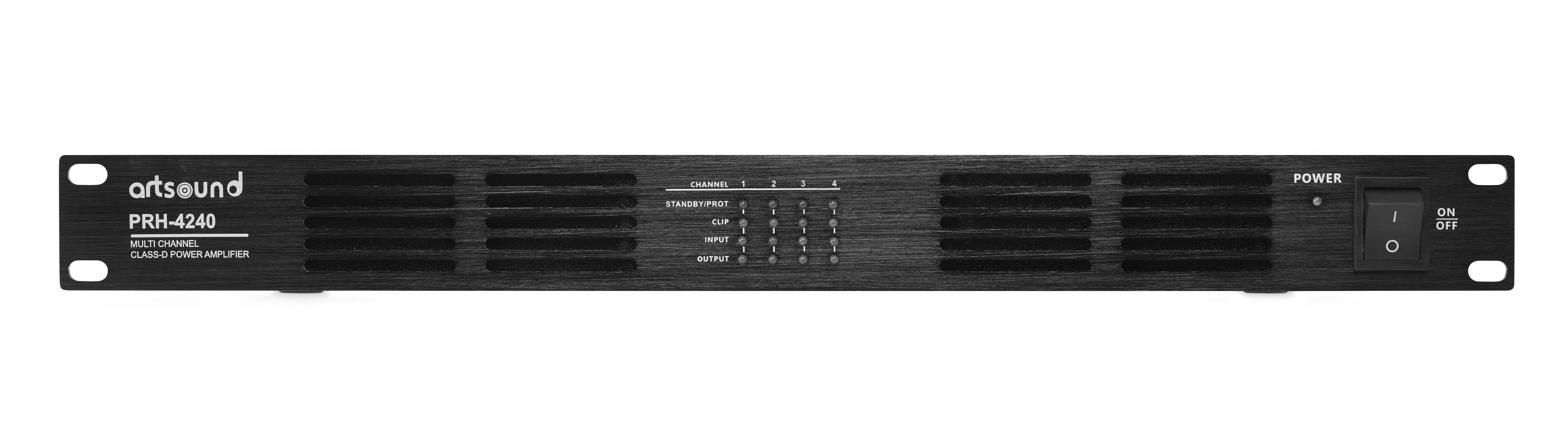 ArtSound - PRH 4240, eindversterker, 100V & 8 ohm, 4x 240W class D, 1U - 00023668