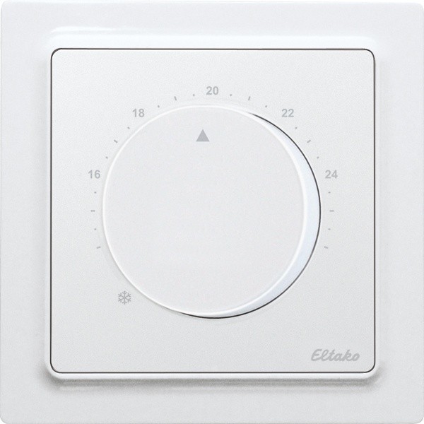 Eltako - Bus temperatuurregelaar m.wiel, E 55, zuiver wit glanzend - 30055163