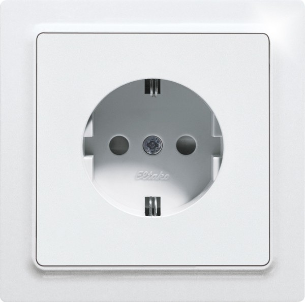 Eltako - Schuko DSS met contactdoos bovendeel, zuiver wit glanzend - 30055895
