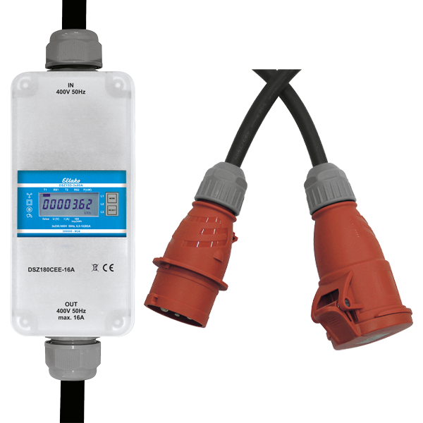 Eltako - Mobiele elektronische 3 F+N energiemeter 16A MID - 28016128