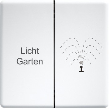 Eltako - Dubbele toetsen met gravure I en O, wit - 30000952