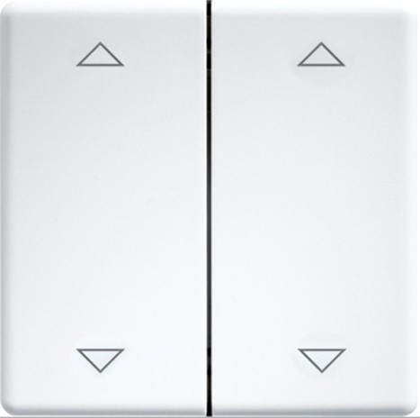 Eltako - Dubbele toetsen met gravure 2 pijlen, zuiver wit - 30000986