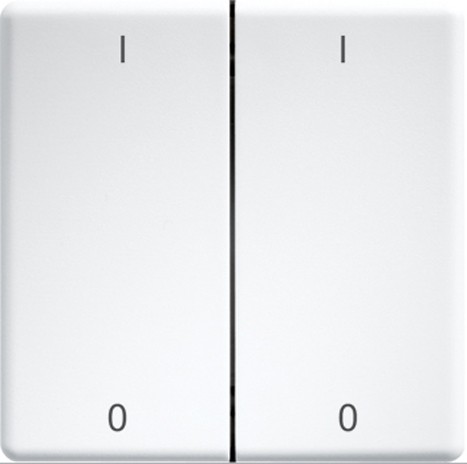 Eltako - Dubbele toetsen met gravure I en O, zuiver wit - 30000988