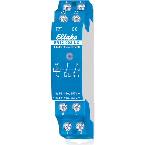 Eltako - Elektronische stuurrelais 2 wisselcontacten 16A - 22002601
