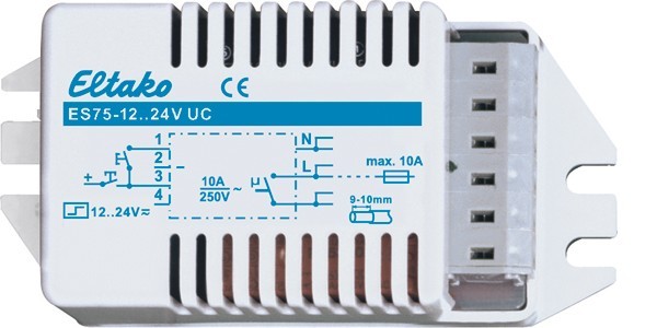 Eltako - Elektr. Impulsschakelaar voor armatuur 1NO 10A - 60100055