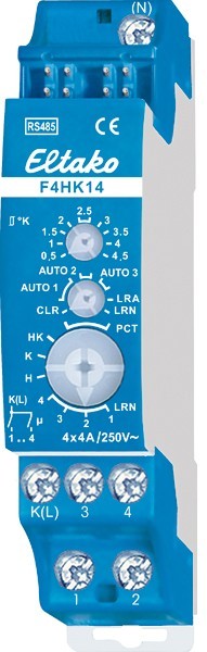 Eltako - Draadloze verwarmings/koel relais RS485 4x1NO 4A - 30014010