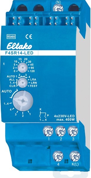 Eltako - Draadloze impulsschakelaar/relais RS485 4x400W LED - 30014076