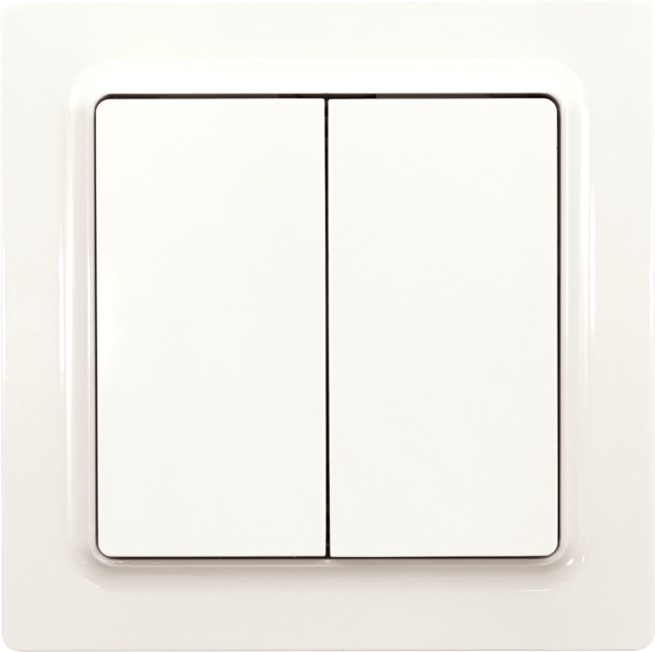 Eltako - Draadloze zenddrukknop 4 kanalen poolwit glanzend E 55 - 30055733