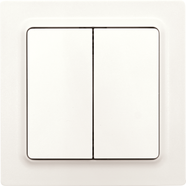 Eltako - Draadloze zenddrukknop 4 kanalen poolwit mat E 55 - 30055734