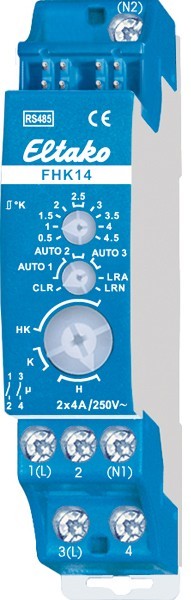 Eltako - Draadloze verwarmings/koel relais RS485 1+1NO 4A - 30014014