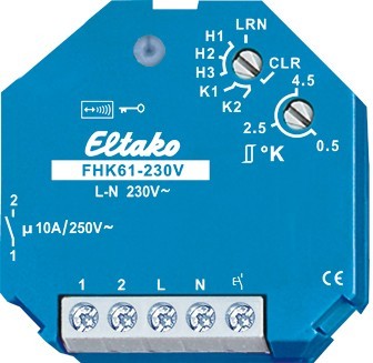 Eltako - Draadloze inbouwverwarmings/koel relais 1NO 10A - 30100045
