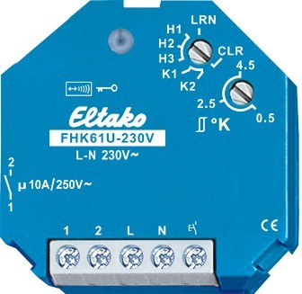 Eltako - Draadloze inbouwverwarmings/koel relais 1NO 10A - 30100050