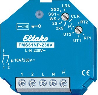 Eltako - Draadloze multif. inbouw impulsrelais 1+1NO 10A - 30200330