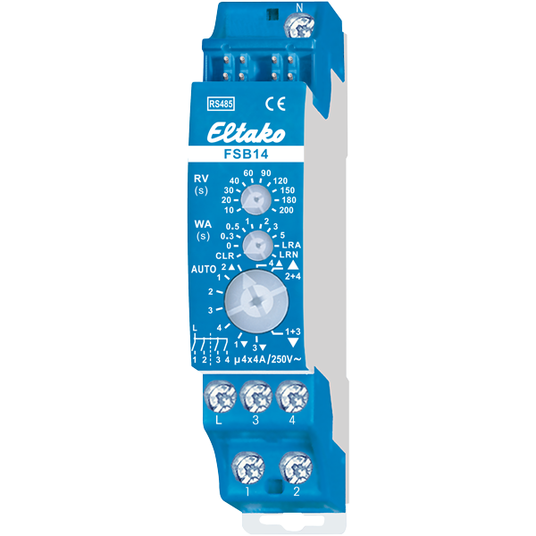 Eltako - Draadloze impuls groepenschakelaar RS485 2+2NO 4A - 30014004