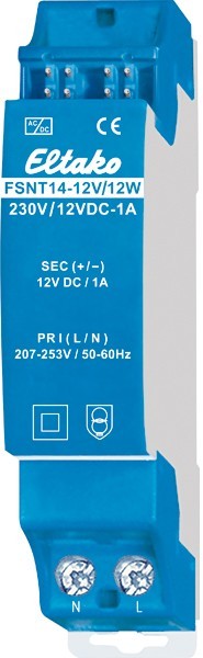 Eltako - Busvoedingsblok voor DIN rail.230V//12VDC 12W - 30014062