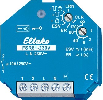 Eltako - Draadloze inbouwimpulsschakelaar/relais 1NO 10A - 30100005