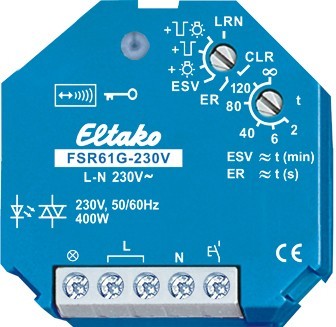 Eltako - Draadloze inbouwimpulsschakelaar/relais stil 400W - 30100029