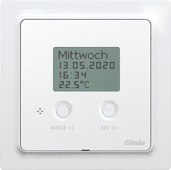 Eltako - Draadloze t°regelaar [E 55] display zuiver wit glanzend - 30055797