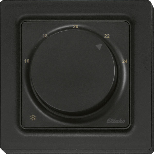 Eltako - Draadloze t°regelaar instelwieltje+batterij E 55 antraciet m - 30055766