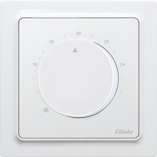 Eltako - Draadloze t°regelaar instelwieltje+batterij E 55 poolwit gla - 30055767
