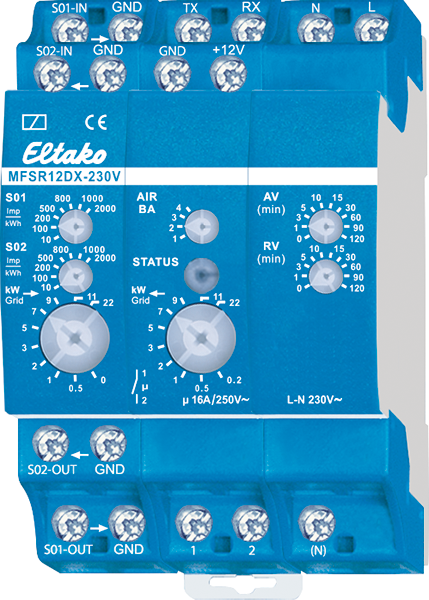 Eltako - Multifunct. stroomrelais voor DSZ15DZ 3x80A 1NO 16A 3mod. - 22100530