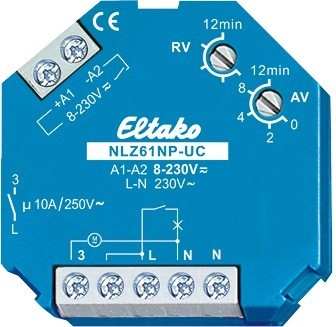 Eltako - Inbouwnalooprelais voor univ. spanning 1NO 10A - 61100704