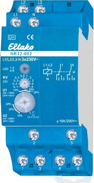 Eltako - Netbewakingsrelais 2 wisselcontacten 10A - 22002330