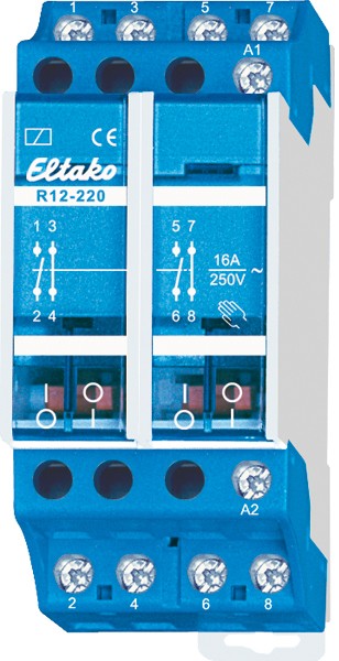 Eltako - Elektromechanische schakelrelais 2NO+2NC 16A - 22220030