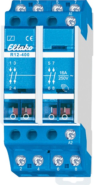 Eltako - Elektromechanische schakelrelais 4NO 16A - 22400030