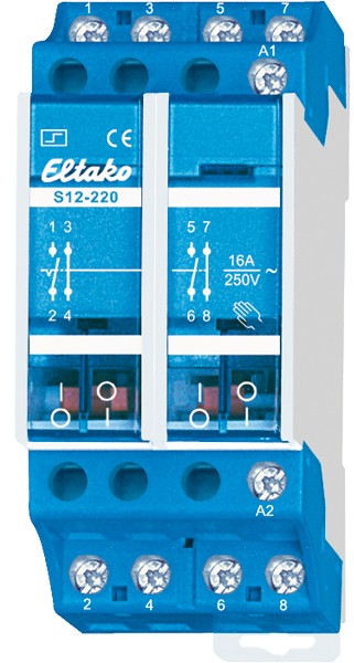 Eltako - Elektromechanische Impulsschakelaar 2NO+2NC 16A - 21220030
