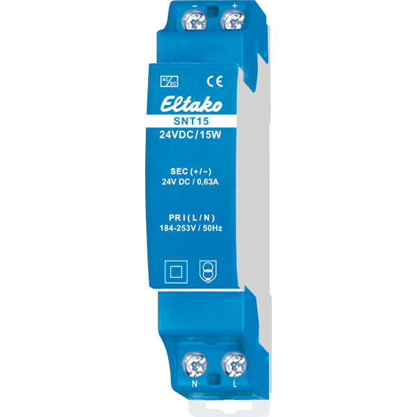 Eltako - Voedingsblok voor DIN rail. 184..253V/24VDC 15W - 20000168