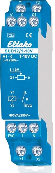Eltako - Dimmerstuurmodule 1..10V 1NO 16A nt potentiaalvrij - 21100802