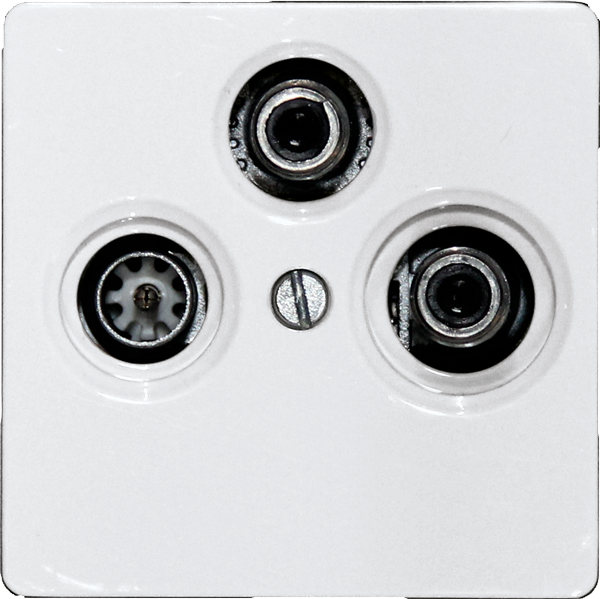 Eltako - TV/radio afdekking 3 voudig voor E 55 kaders poolwit mat - 30055835