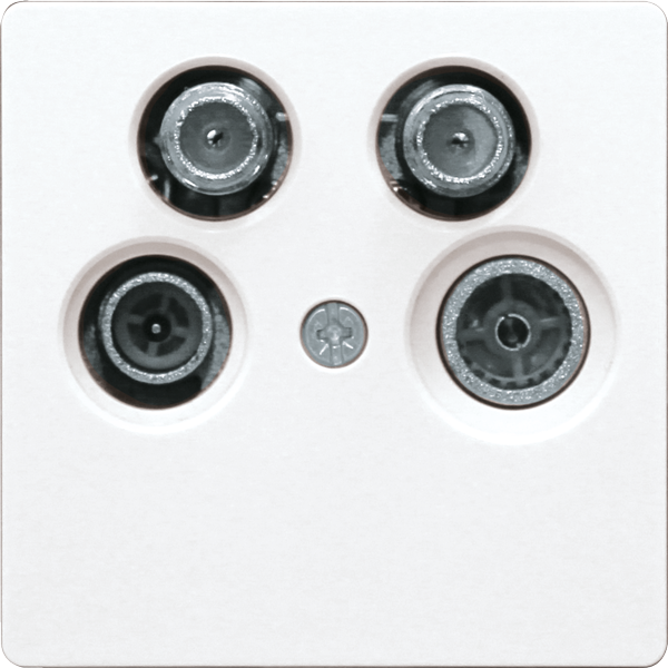 Eltako - TV/radio afdekking 4 voudig voor E 55 kaders poolwit mat - 30055848