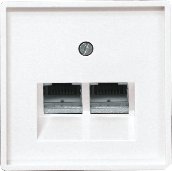Eltako - UAE/IAE afdekking 2 voudig voor E 55 kaders poowit glanzend - 30055844