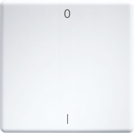 Eltako - Enkele toets met gravure I en O, zuiver wit glanzend - 30000983