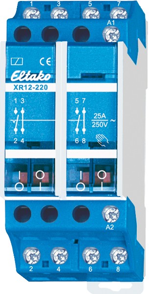 Eltako - Elektromechanische schakelrelais 2NO+2NC 25A - 22220930