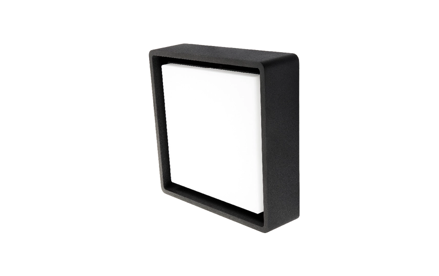 SG Lighting - Frame Square zwart 740lm 3000K sensor IP66 - PROMO605253