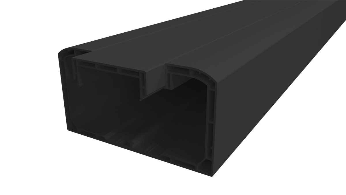 JSL - Inway Wandkanaal PVC Zwart 100 X 54 ral BLACK 100 X 54 r - IW10054BLACK