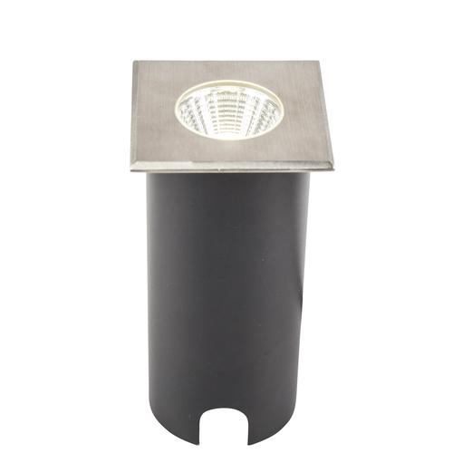 Europole - COLOSS 1 230 vierkant inox geborsteld 3000K 350lm 5W 23° - 53990