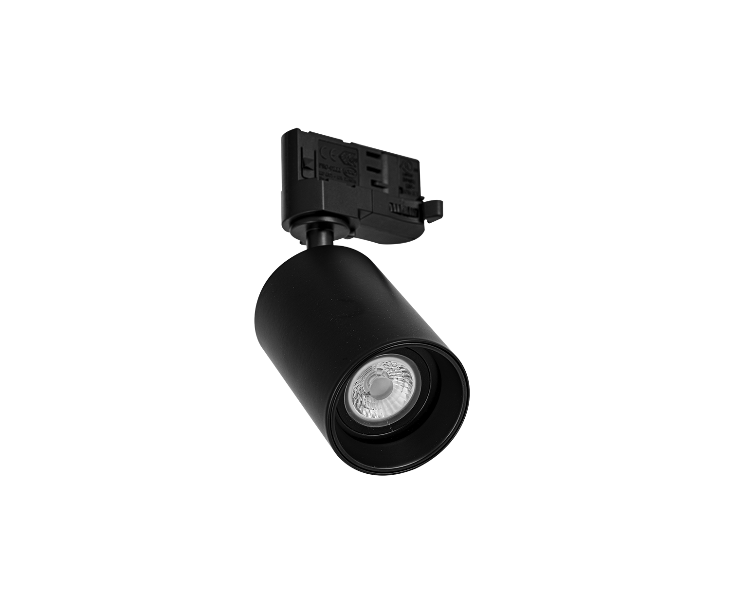 Unibright - 3 Fase Track light Drum Mini zwart lamp Led GU10 6W incl. - DR3FGU1030B