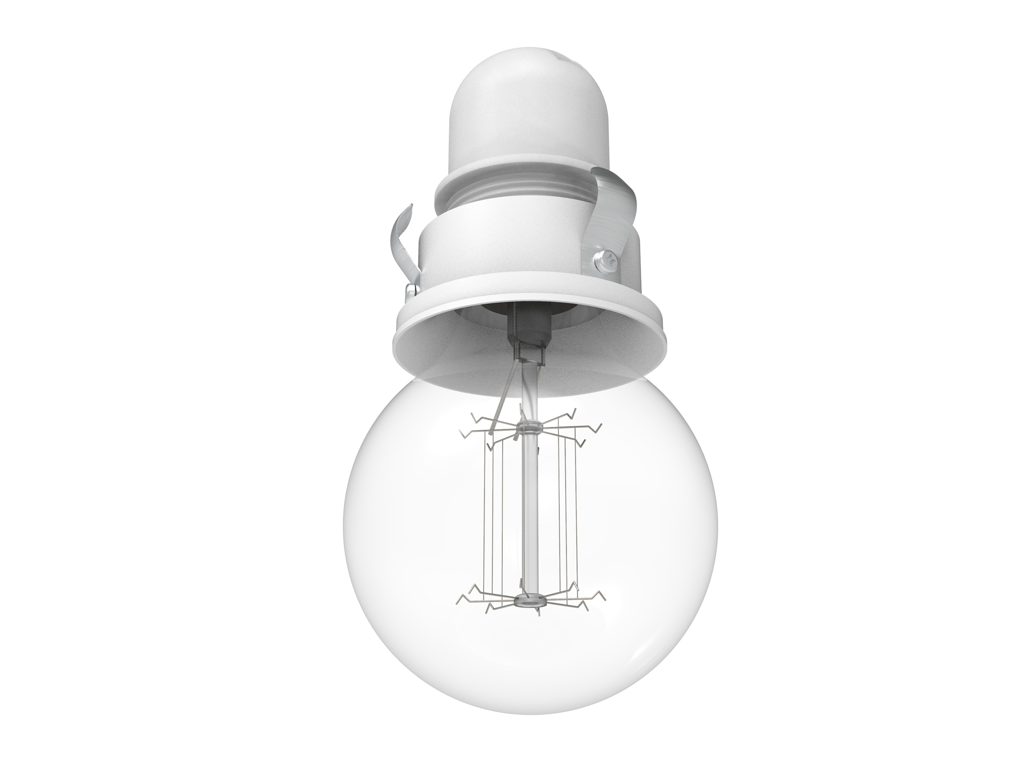 Unibright - Socket E27 wit voor Globe Trimless, excl. Lamp - GLTRE27W