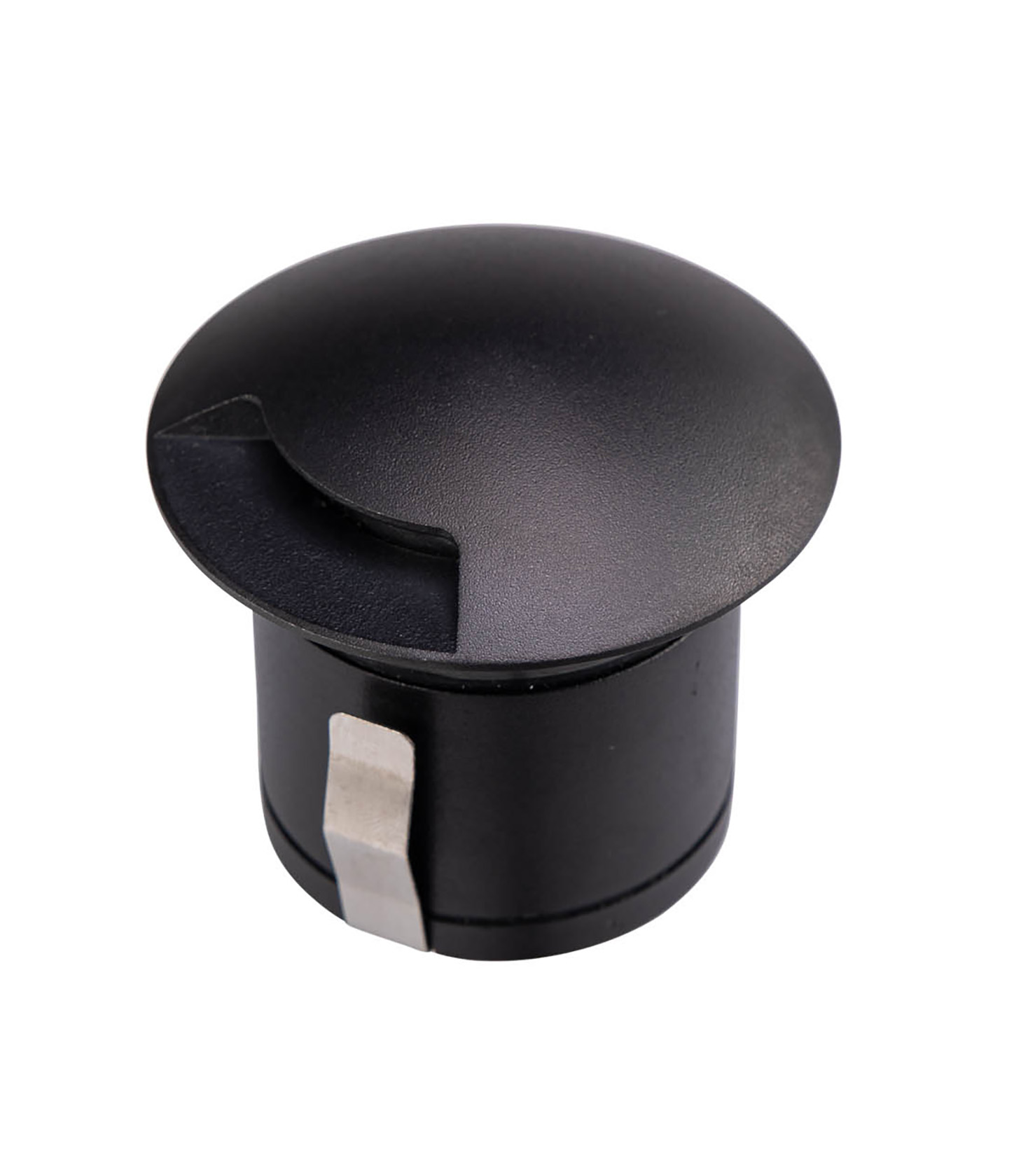 Unibright - Grondspot rond mini, zwart, zijdelings licht in 1 richting - HMISV01