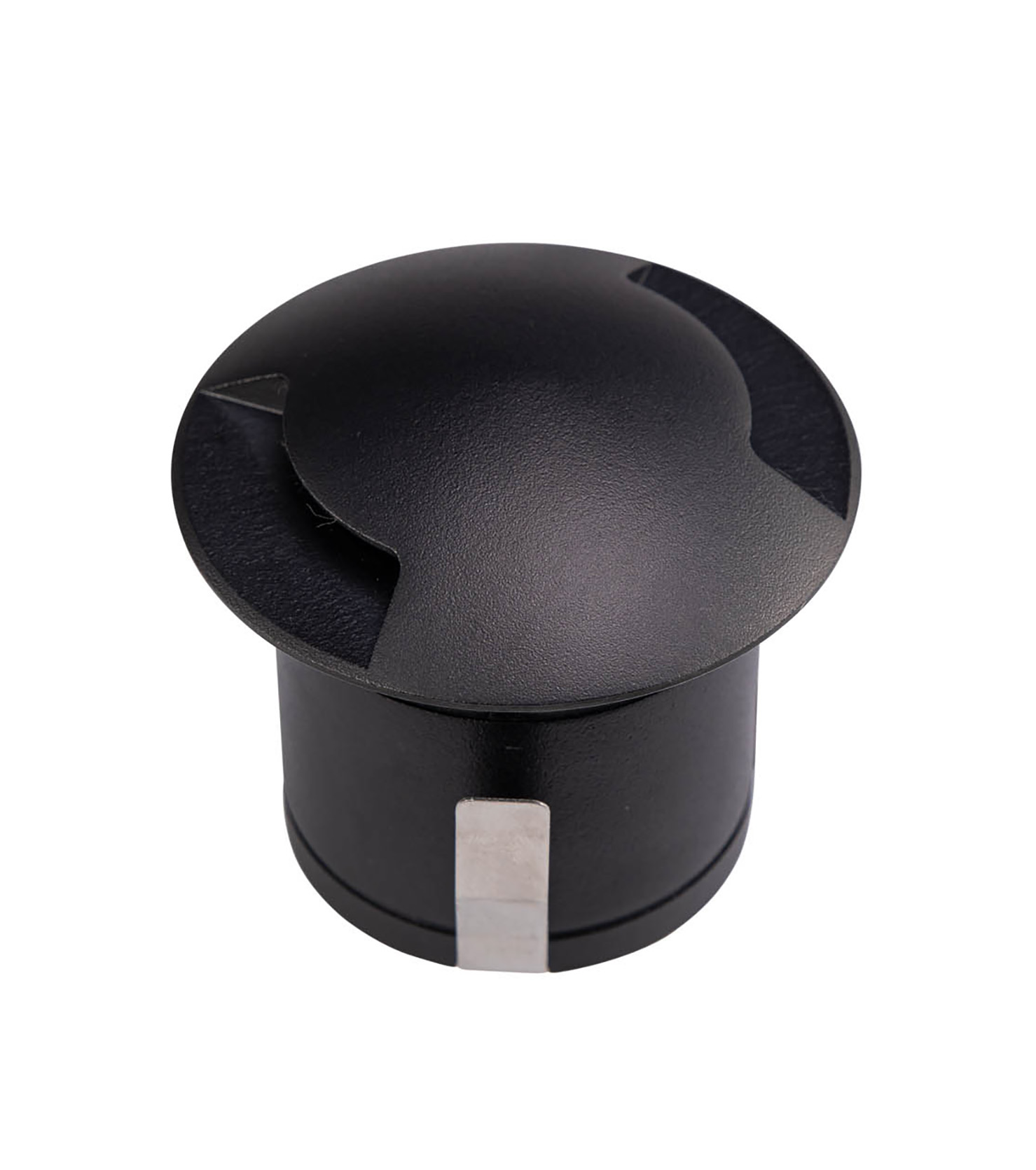Unibright - Grondspot rond mini, zwart, zijdelings licht in 2 richtingen - HMISV02