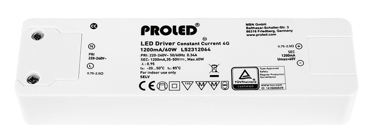 Proled - LED voeding gelijkstroom 500mA 25W Niet dimbaar - L52350024