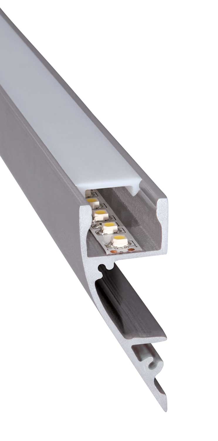 Proled - Profiel alu S Line Wall 2000 x 20 x 52 mm - L696000
